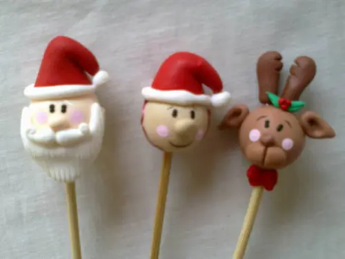 Ponteiras em Biscuit Natalinas