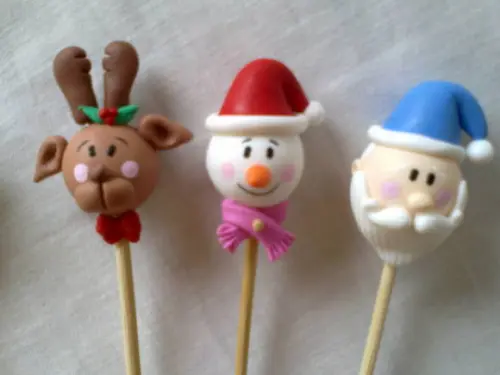 Ponteiras em Biscuit Natalinas