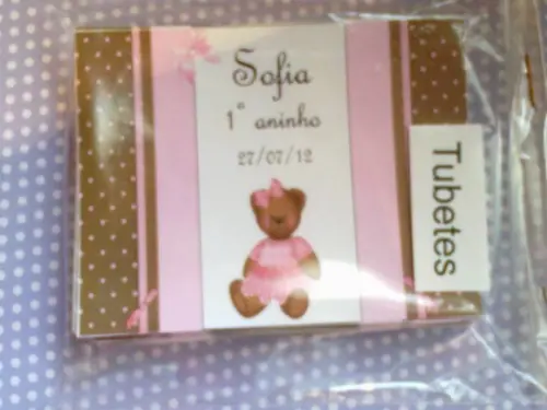 Rótulos Tema Marrom e Rosa