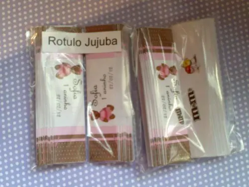 Rótulos Tema Marrom e Rosa
