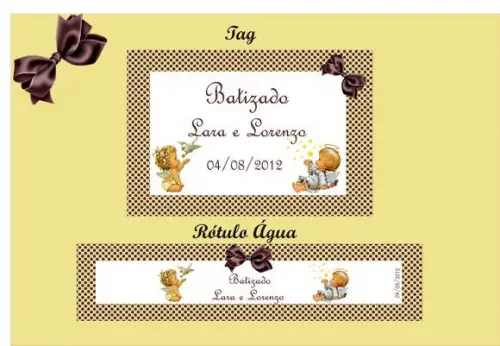 Tag e Rótulo para Água - Batizado