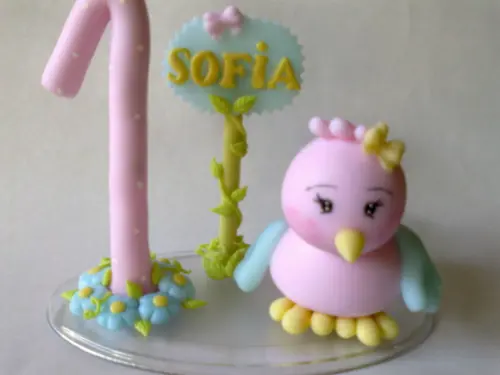 Topo de Bolo  Passarinho 