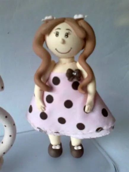 Topo de Bolo Menina com Vela