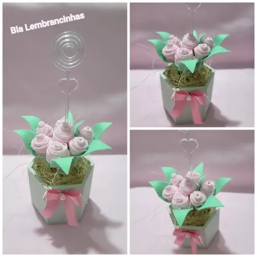 Vasinho com Rosas para Lembrancinha