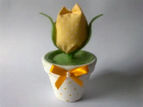 Vasinho de Cerâmica com Tulipa
