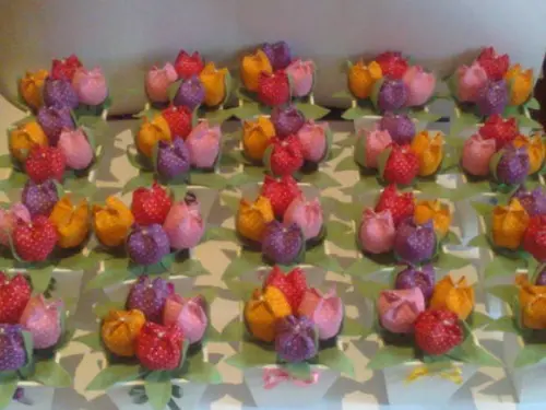 Vasinho de Tulipas Coloridas