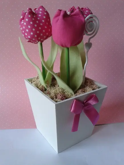 Vaso c/ Tulipas para Centro de Mesa