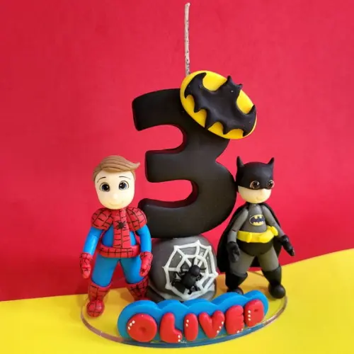 Vela Homem Aranha e Batman