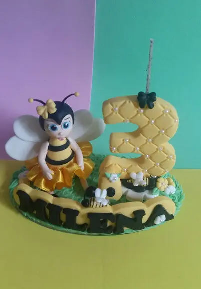 Vela Personalizada Abelhinha