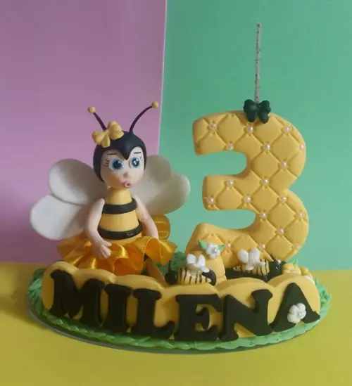 Vela Personalizada Abelhinha