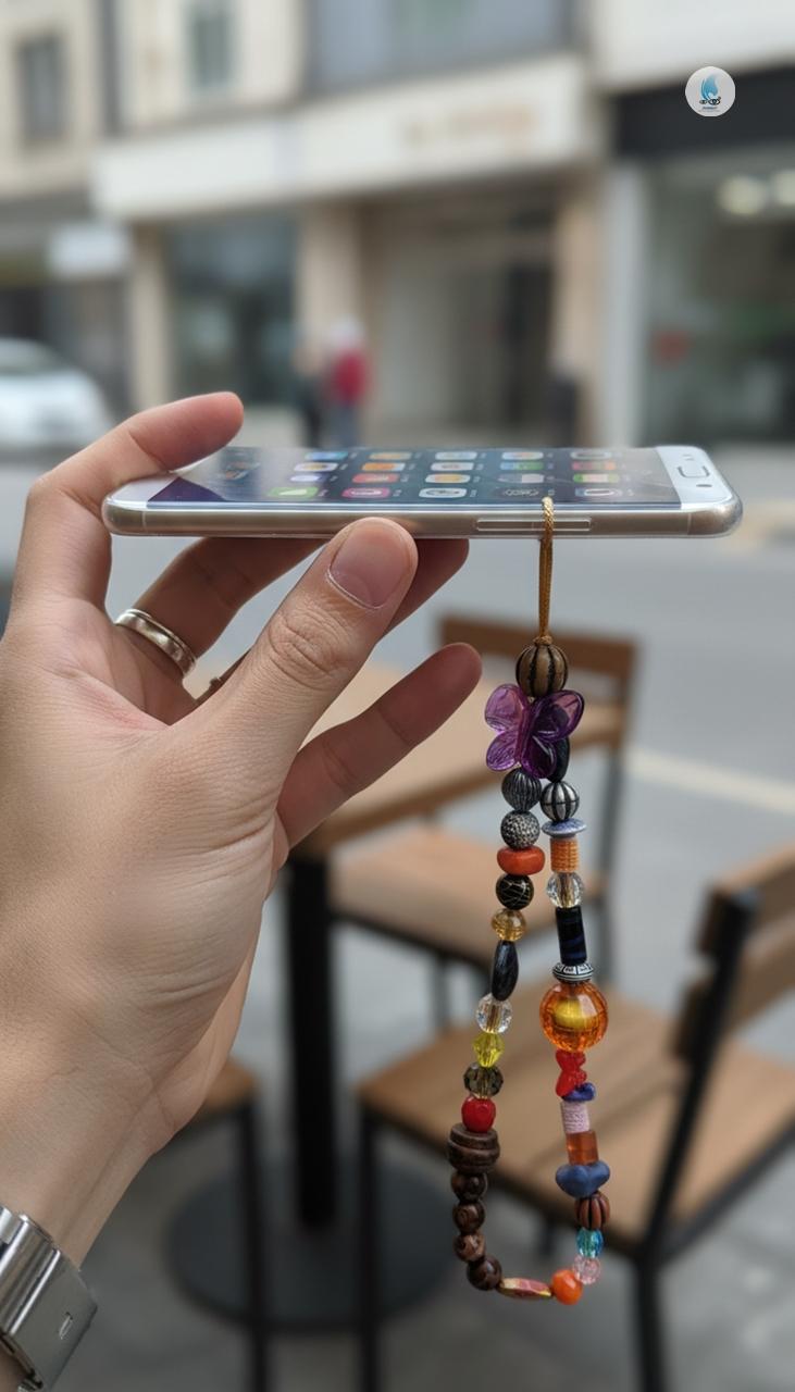 Phone Strap (Alça de Celular) Feita com Bijuterias Diversas