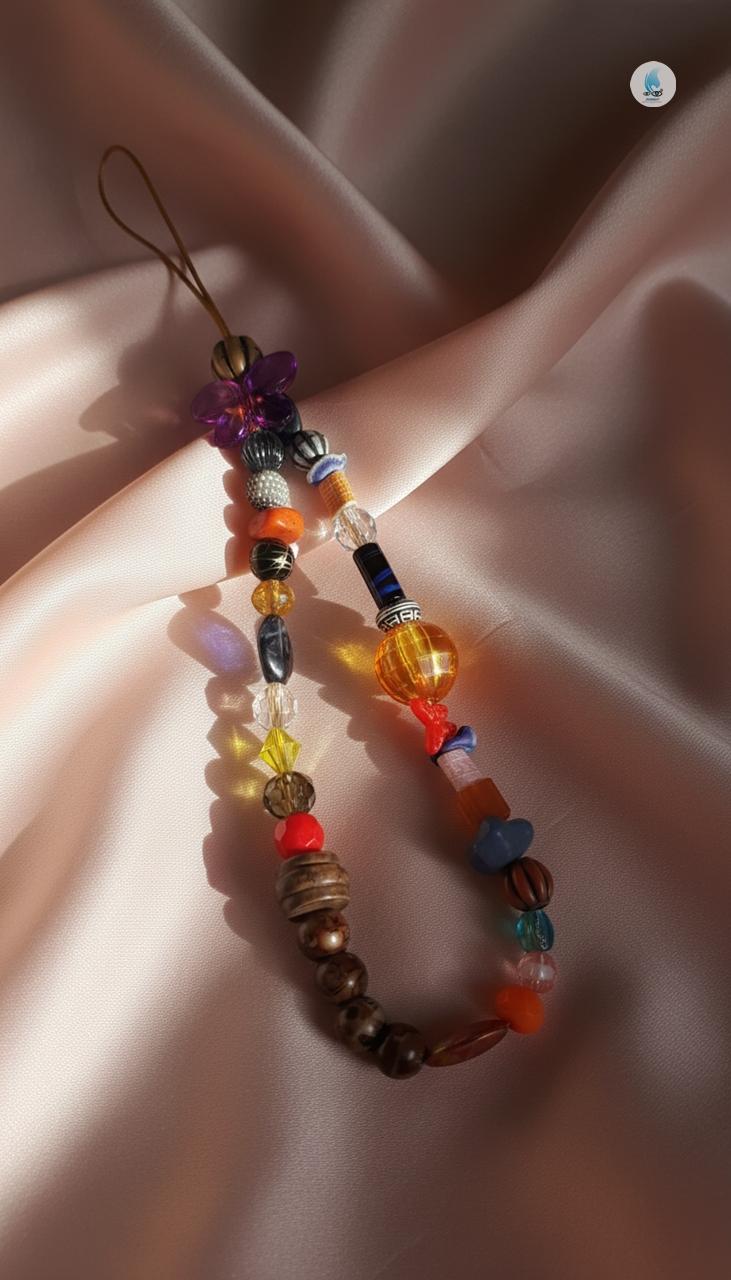 Phone Strap (Alça de Celular) Feita com Bijuterias Diversas