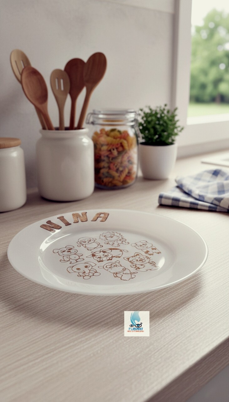 Prato de Vidro para Sopa (infantil) Jateado