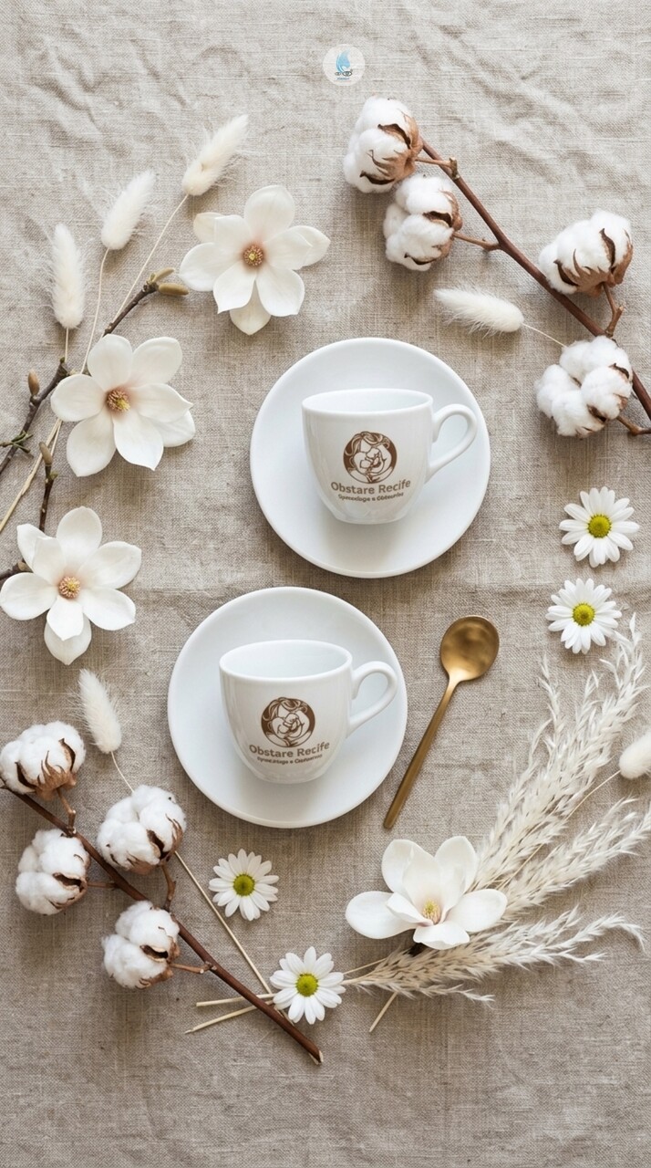 Xícara Turim Café 90ml com pires personalizada - Fijismat