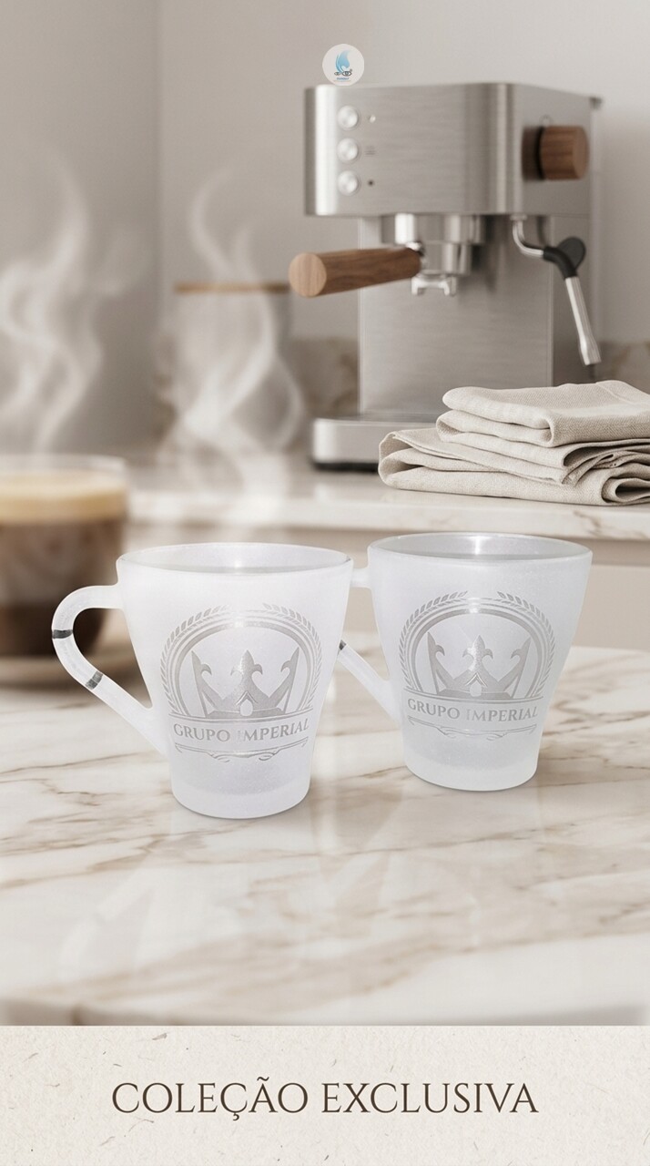 Xícara de Vidro Nespresso 90ml jateada - Fijismat