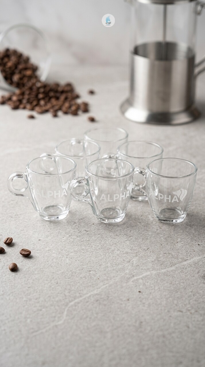 Xícara de Vidro Expresso 70ml sem Pires Jateada - Fijismat