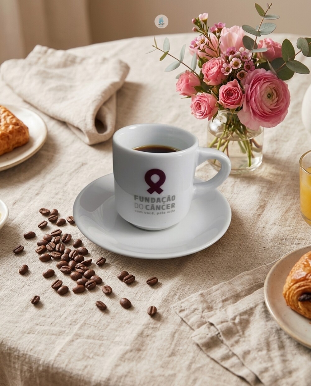 Xícara Hotel Coup Porcelana Café 80ml com Serigrafia-Fijismat