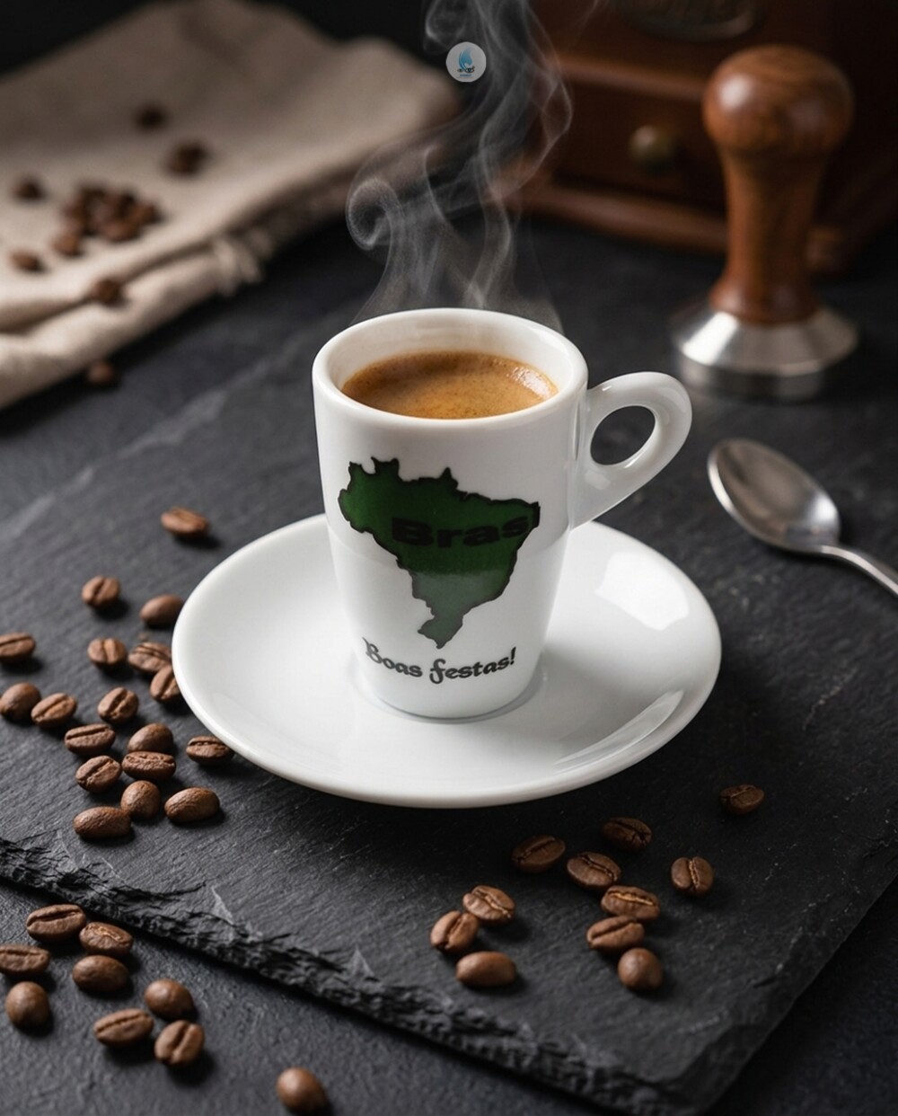 Xícara Florença Cappuccino Porcelana 160ml com Serigrafia - Mod