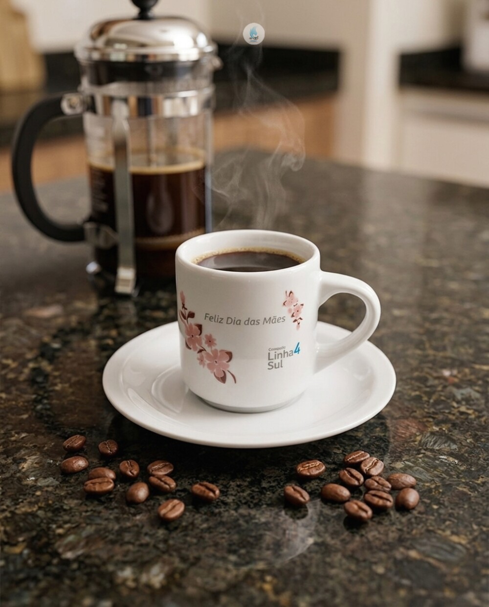 Xícara Hotel Coup Porcelana Café 80ml com Serigrafia-Fijismat