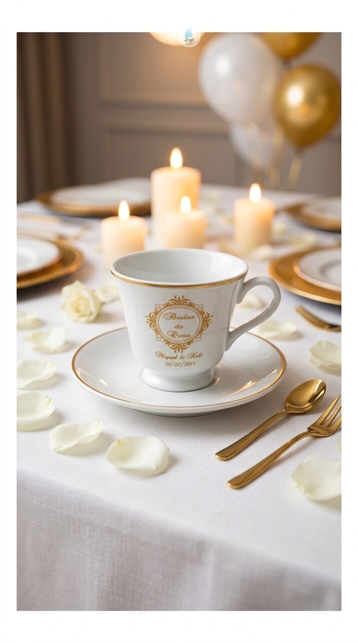 Xícara Capri Porcelana Café 80ml com Serigrafia - Mod 297