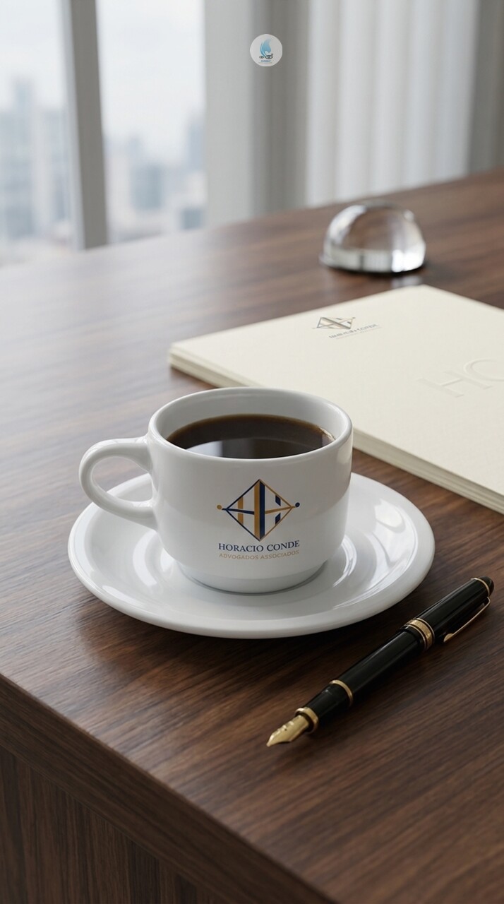 Xícara Hotel Coup Chá Porcelana Café 180ml com Serigrafia - Mo