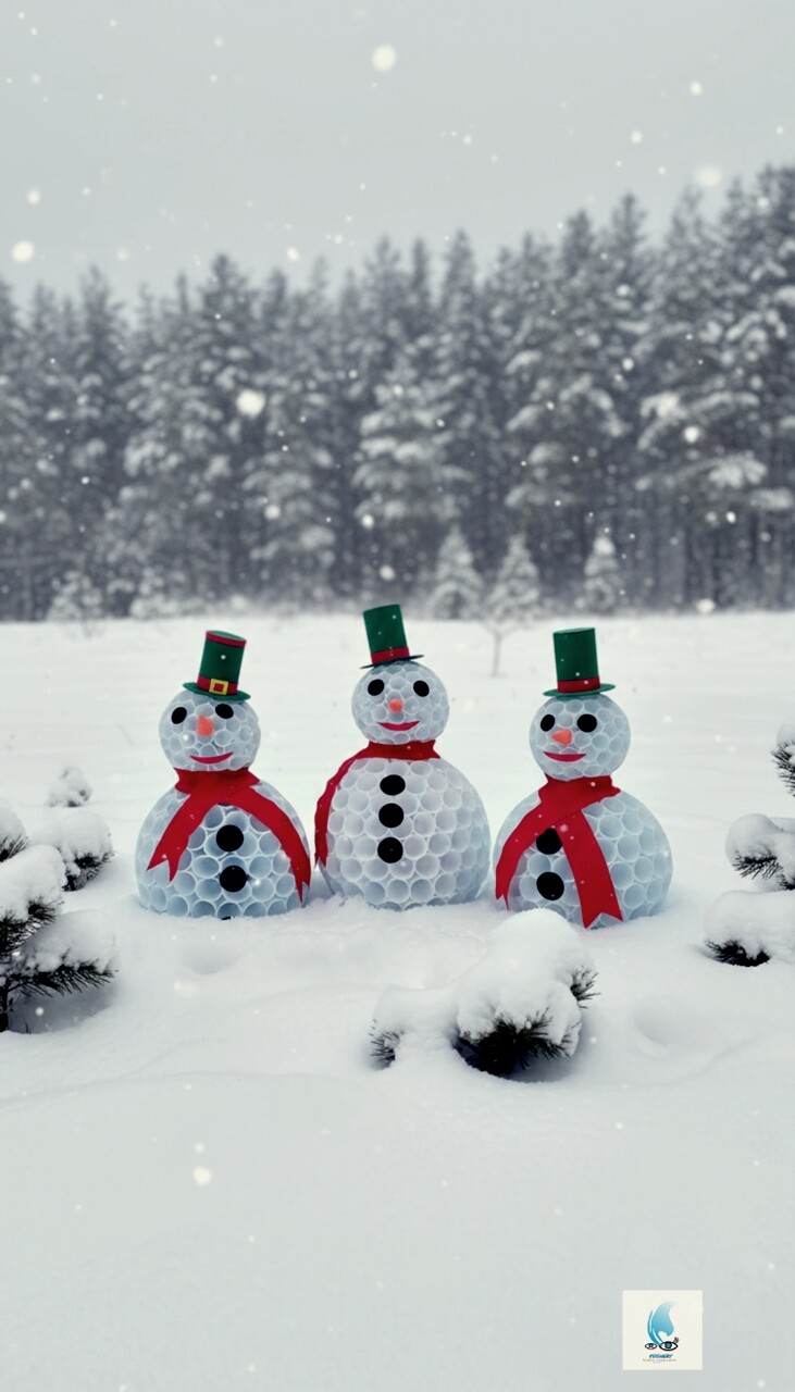 Boneco de Neve Feito com Copo Descartável, Feltro e Eva