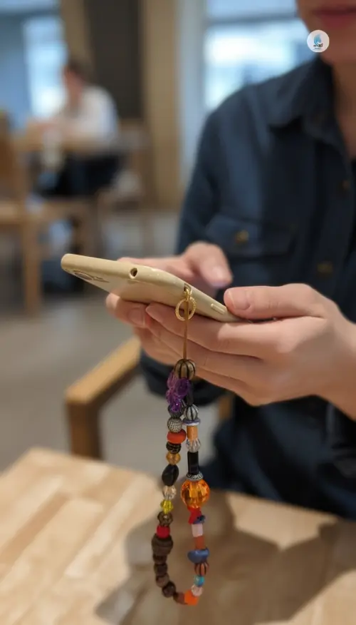 Phone Strap (Alça de Celular) Feita com Bijuterias Diversas