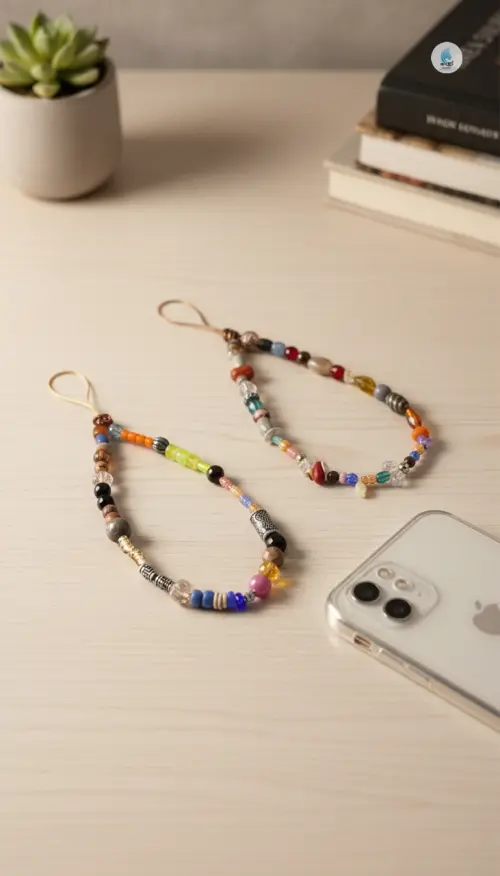 Phone Strap (Alça de Celular) Feita com Bijuterias Diversas