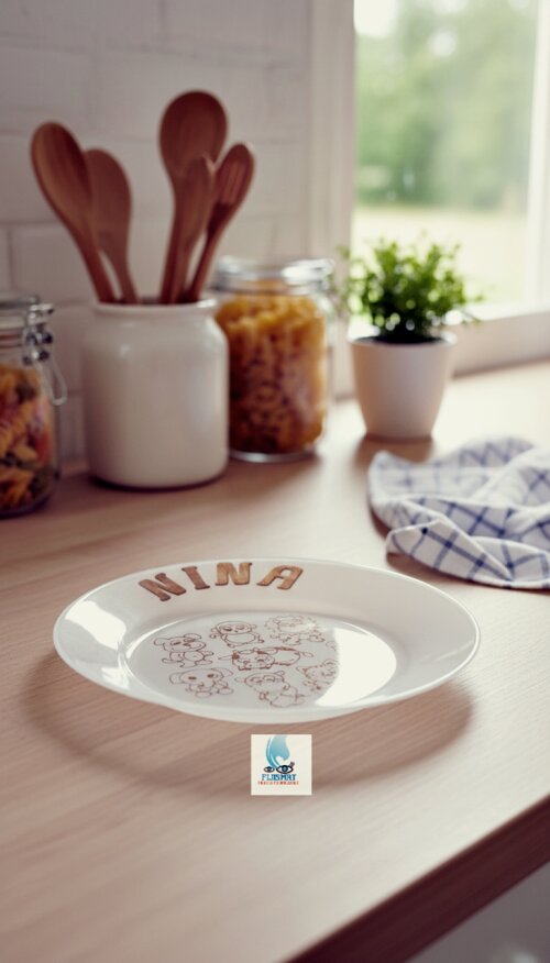 Prato de Vidro para Sopa (infantil) Jateado