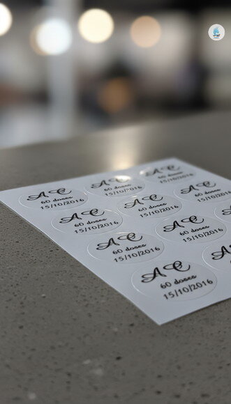 Adesivo de Vinil Colorido Personalizado - até 5cm