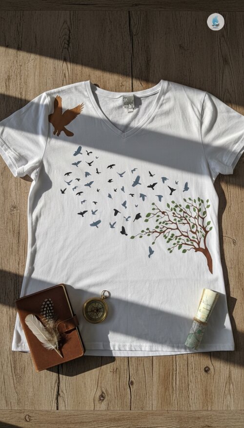 Camiseta Unissex Gola V - Tema Natureza