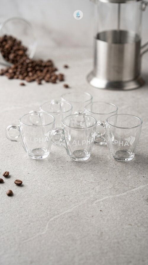 Xícara de Vidro Expresso 70ml sem Pires Jateada - Fijismat
