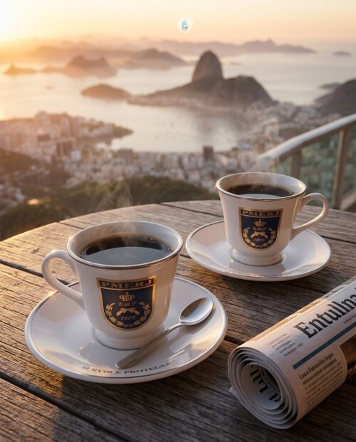 Xícara Capri Porcelana Café 80ml com Serigrafia - Mod 297