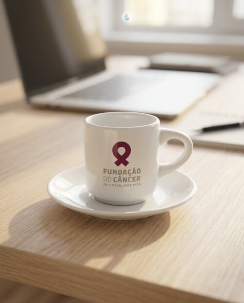 Xícara Hotel Coup Porcelana Café 80ml com Serigrafia-Fijismat