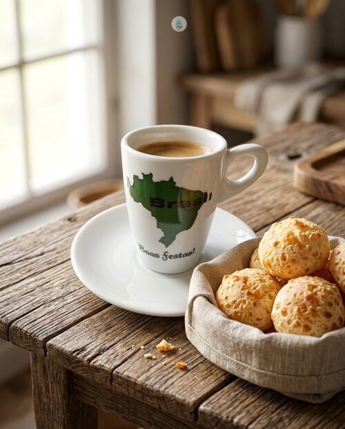 Xícara Florença Cappuccino Porcelana 160ml com Serigrafia - Mod 296