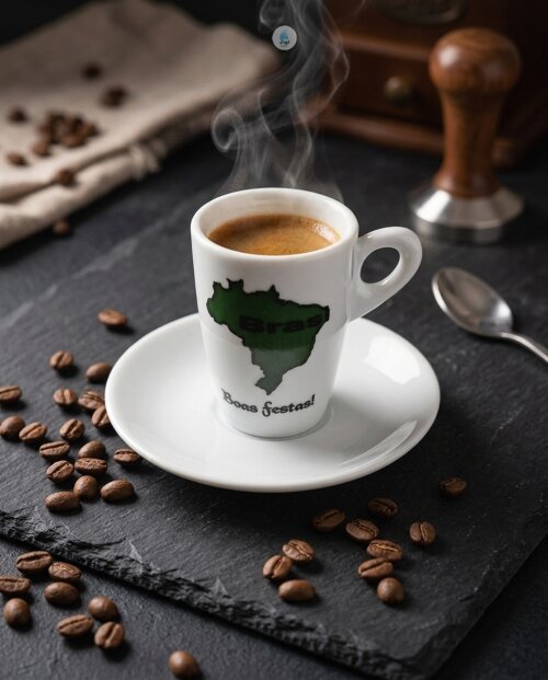 Xícara Florença Cappuccino Porcelana 160ml com Serigrafia - Mod
