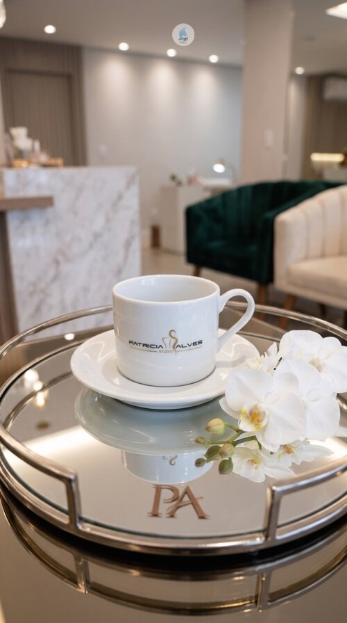 Xícara Hotel Coup Chá Porcelana Café 180ml Serigrafia- Fijisma
