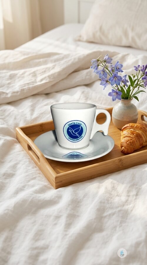 Xícara Suiça Porcelana Chá 190ml com Serigrafia-Mod 291-Fijism