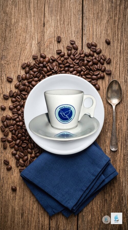 Xícara Suiça Porcelana Chá 190ml com Serigrafia-Mod 291-Fijism
