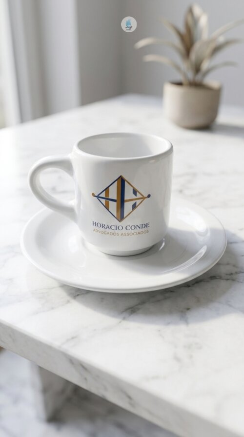 Xícara Hotel Coup Porcelana Café 80ml com Serigrafia-Fijismar