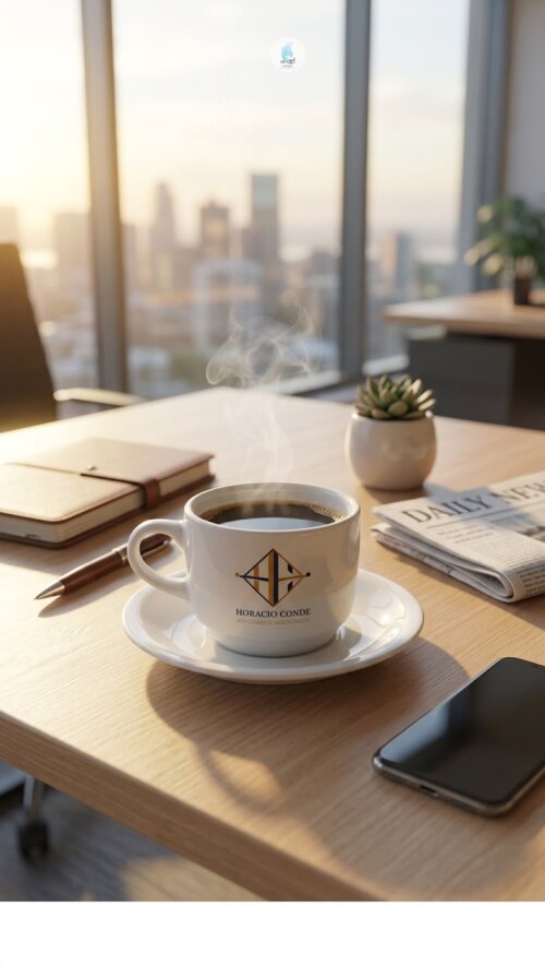 Xícara Hotel Coup Chá Porcelana Café 180ml com Serigrafia - Mo