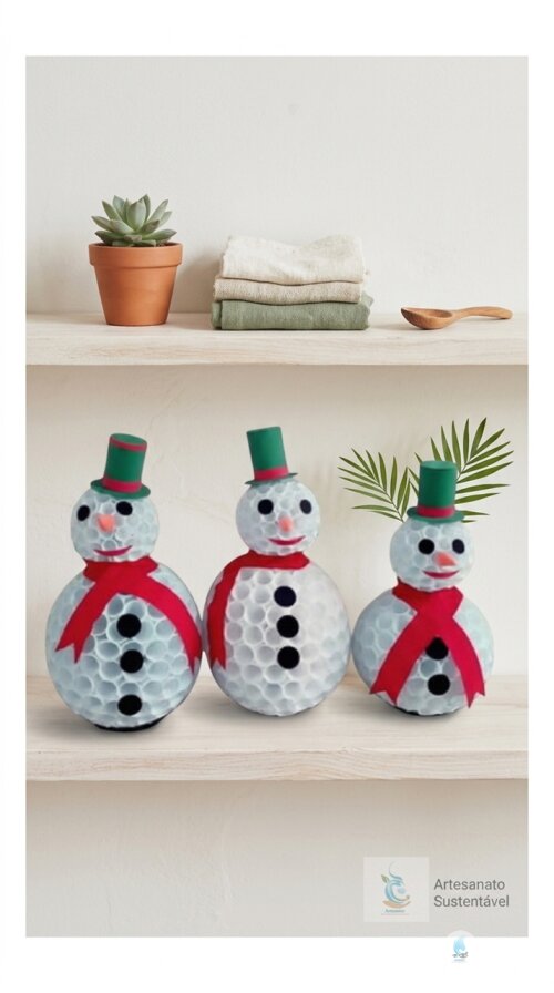 Boneco de Neve Feito com Copo Descartável, Feltro e Eva