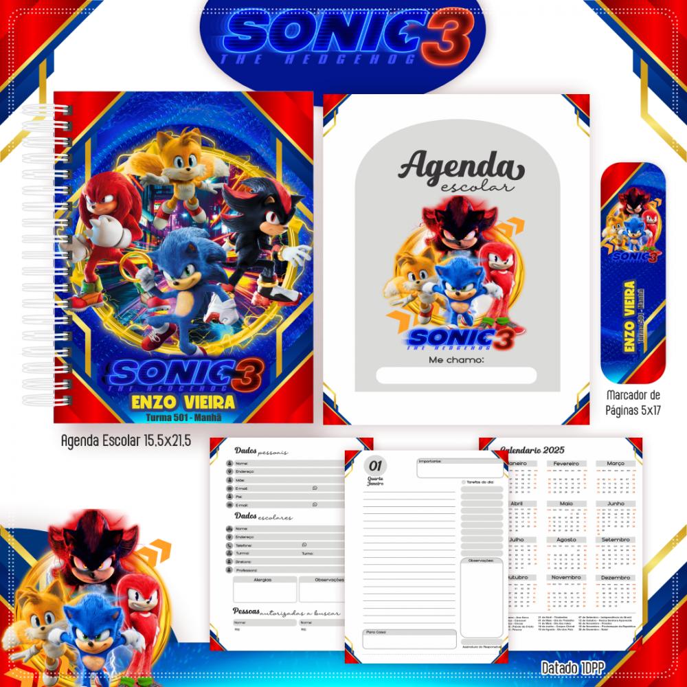 Arquivo Digital Combo escolar Sonic