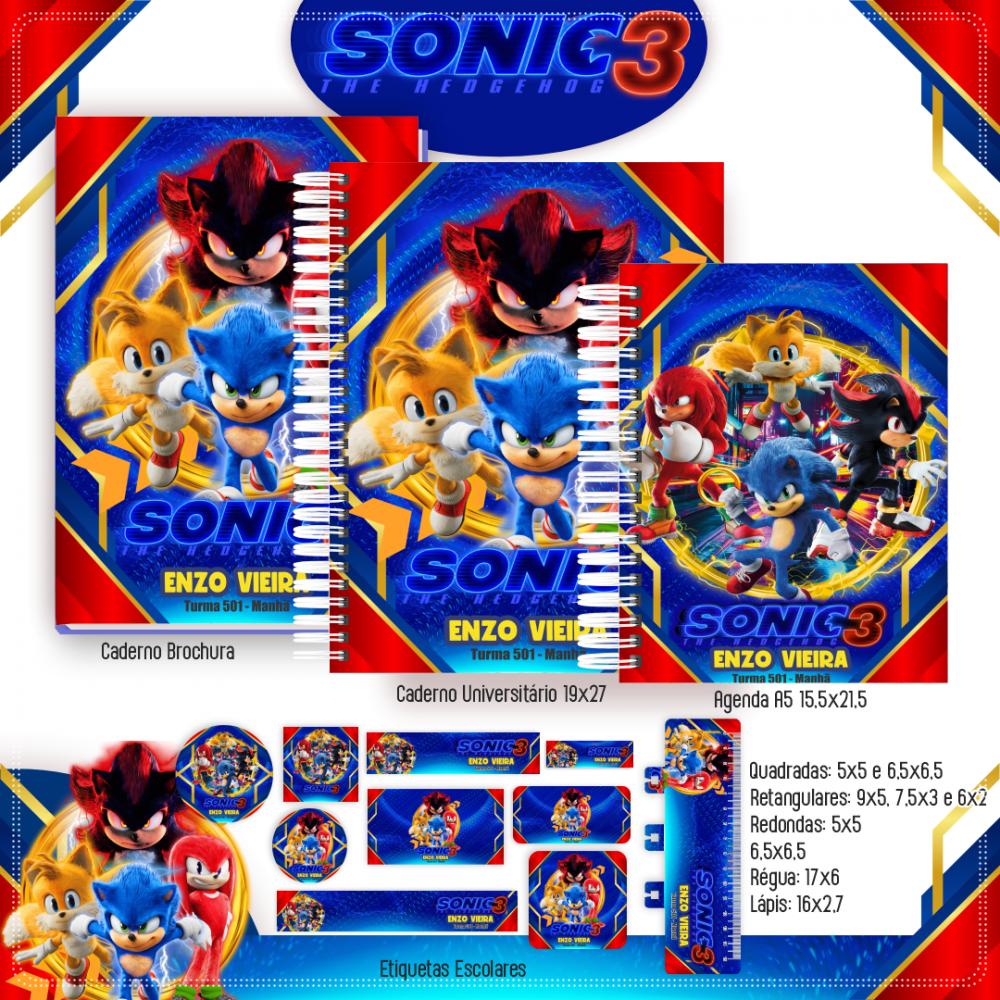 Arquivo Digital Combo escolar Sonic