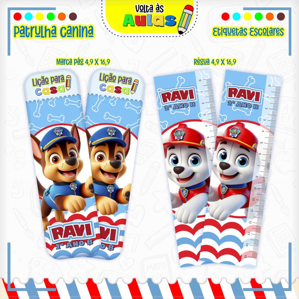 Arquivo Digital Combo escolar Patrulha canina
