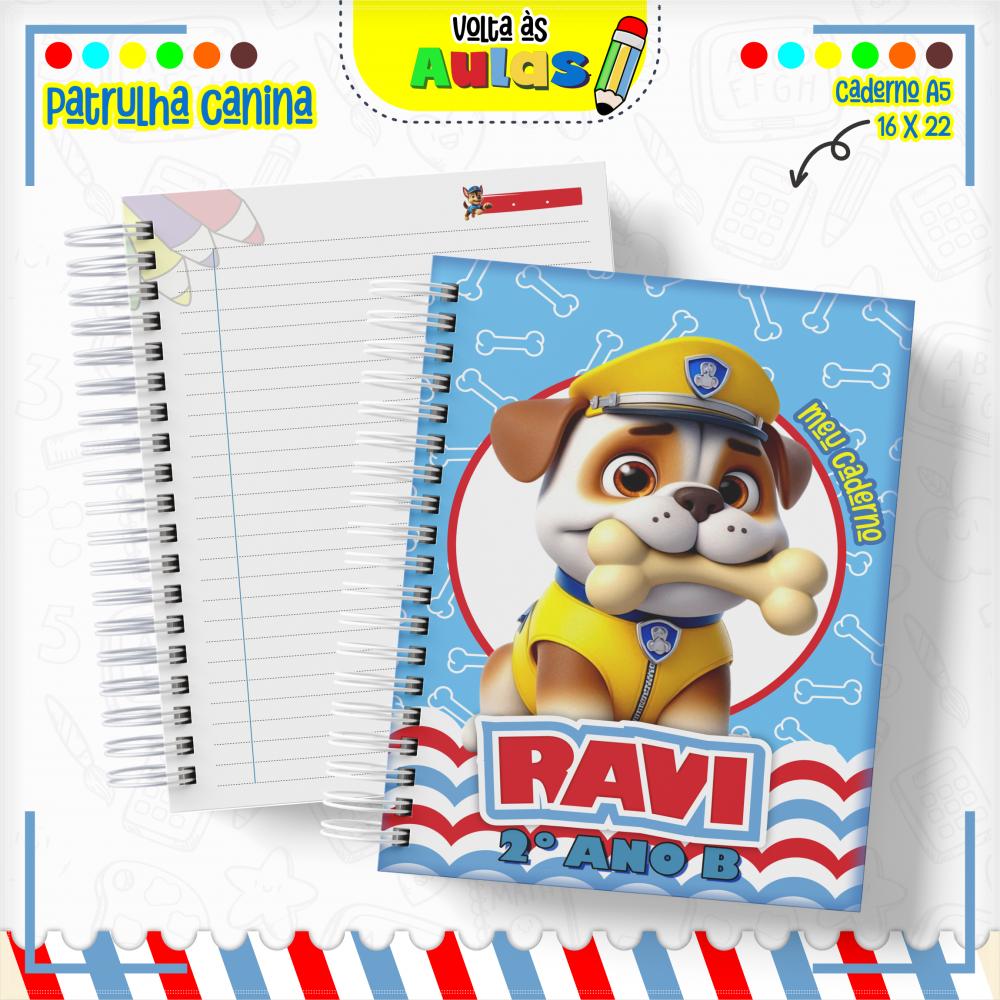 Arquivo Digital Combo escolar Patrulha canina