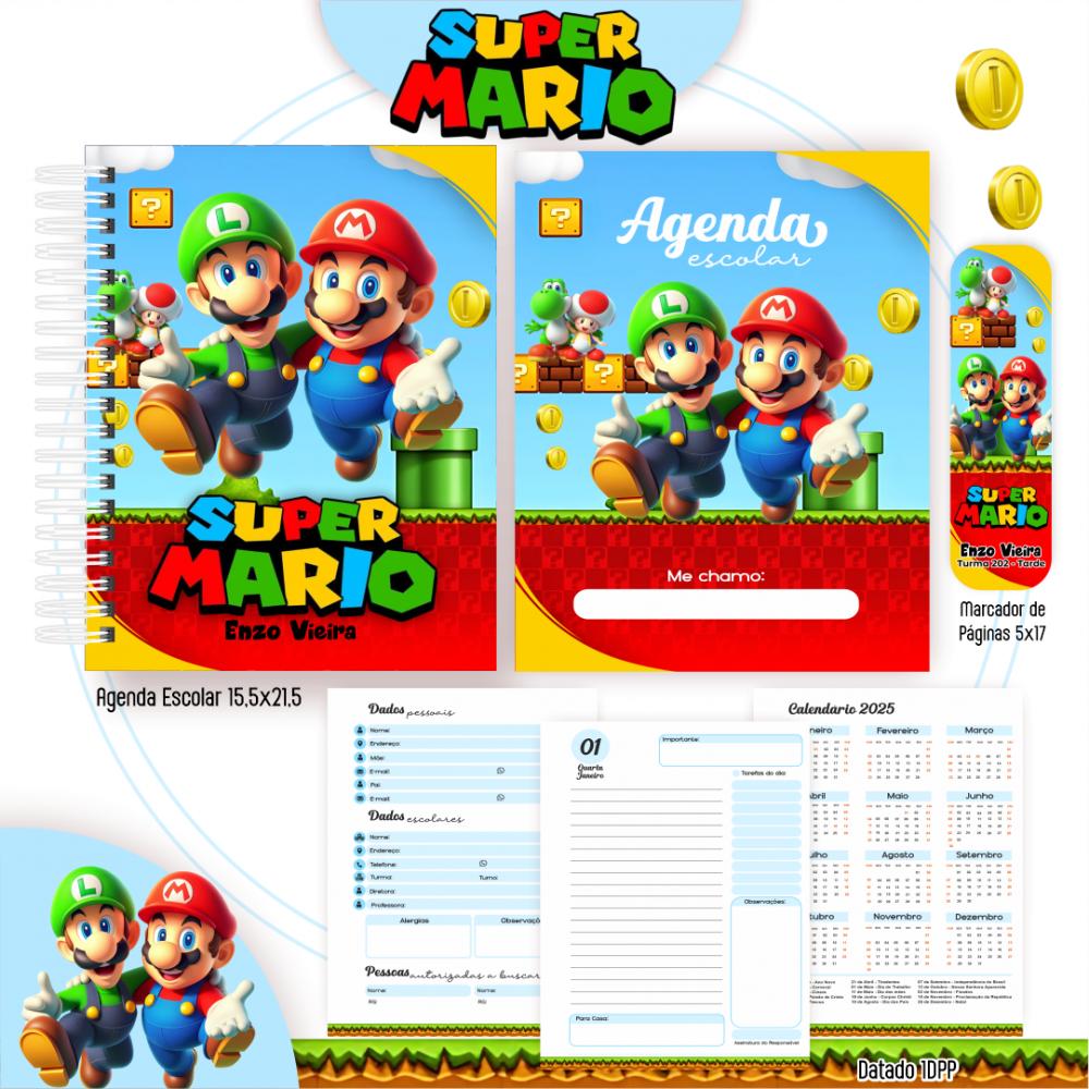 Arquivo Digital Combo Escolar Mario Bros