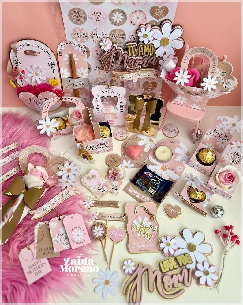 Arquivo Corte Kit Dia das Mães Floral