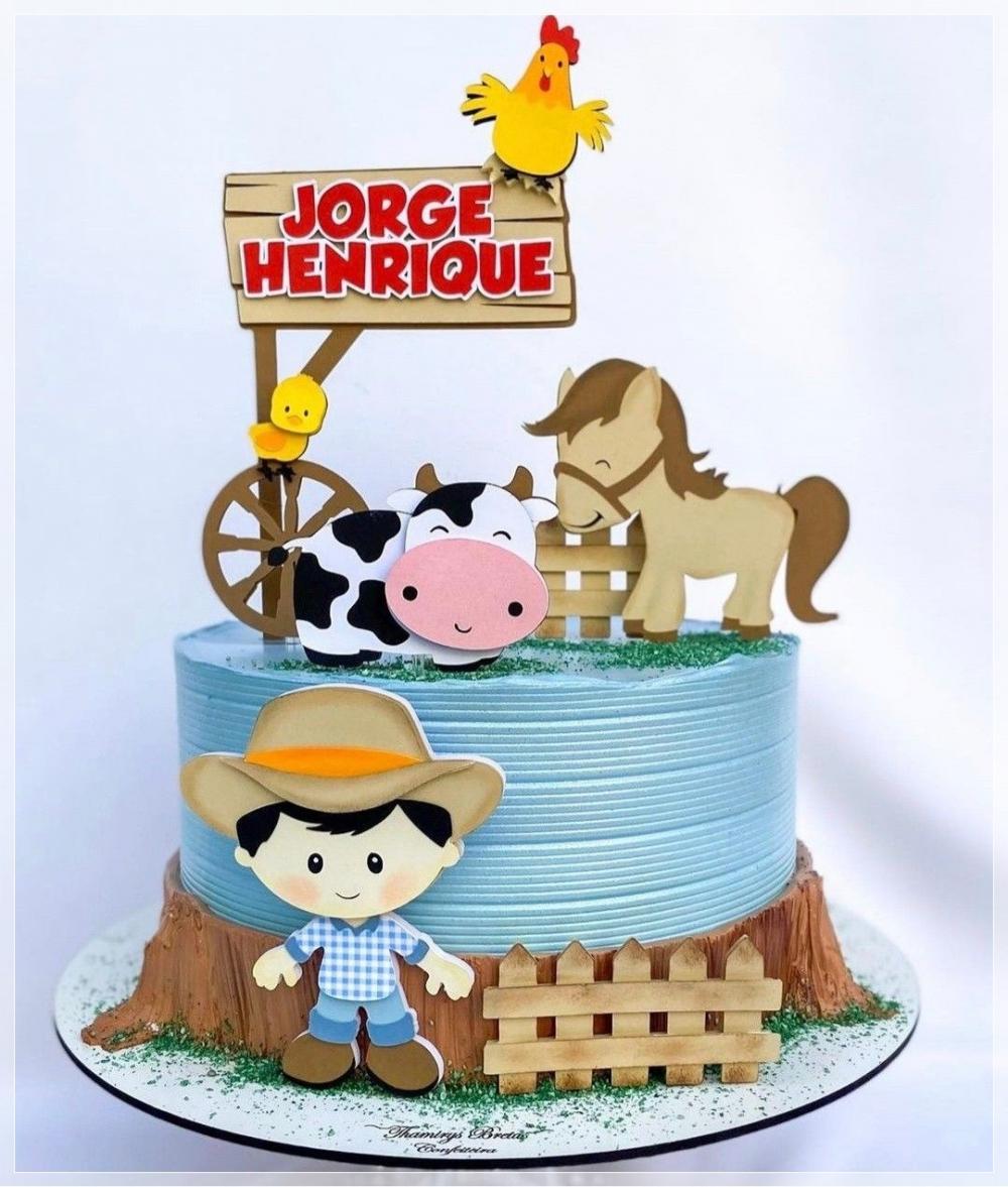 Arquivo Corte Topo Bolo Fazendinha