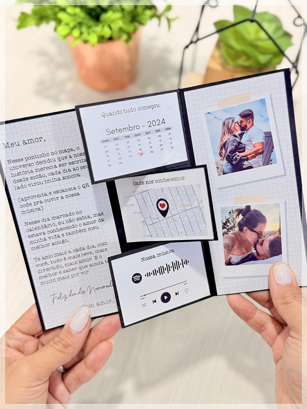 Arquivo Digital Cartão Pop Up Dia dos Namorados